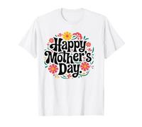 Happy Mother's Day Damen Graphic Tee Cute Floral Mom's Day T-Shirt