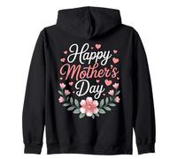 Happy Mother's Day Floral Herzen Blütenkranz Muttertag Kapuzenjacke