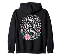 Happy Mother's Day Floral Script Pink Blossom Muttertag Kapuzenjacke