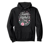 Happy Mother's Day Floral Script Pink Blossom Muttertag Pullover Hoodie