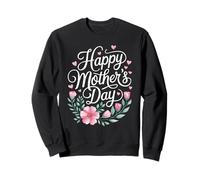 Happy Mother's Day Floral Script Pink Blossom Muttertag Sweatshirt