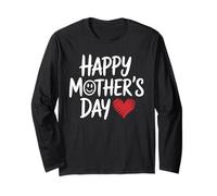 Happy Mother's Day Lettering Mit Herz Langarmshirt
