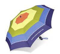 Happy Rain Benetton Mini AC Auf-Automatik Taschenschirm Rand blau