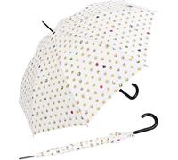 happy rain Emoticon Stockschirm groß stabil mit Automatik smile bedruckt - white-allover