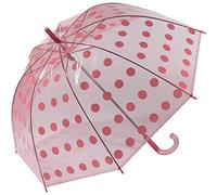 happy rain Glockenschirm transparent bunt Big Dots - pink