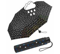Happy Rain - Happy Rain Essentials Faltschirm Super Mini Farbwechsel bei Regen waterreactive Schwarz