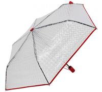 Happy Rain - iX-brella Mini AC Auf/zu-Automatik transparent clear-red Weiß