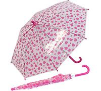 happy rain Regenschirm Kinder durchsichtig transparent Bambino Hearts
