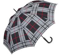 happy rain selection Stockschirm Kinematic groß stabil windfest mit Automatik - Kariert Schwarz