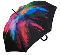 Stockschirm Auf-Automatik Schwarz Bunt Holy Explosion