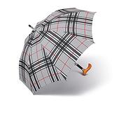 Happy Rain Stützschirm Fritzgriff - checks light grey