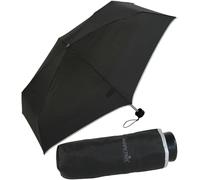 happy rain Ultra Mini Taschenschirm Damen Regenschirm Uni - schwarz