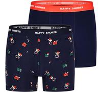 HAPPY SHORTS Boxershorts im 2er-Pack Herren marine, XXL