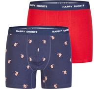 Happy Shorts 2er-Set: Boxershorts in Rot - Größe L | Herren Waesche