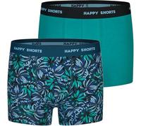 Happy Shorts 2 Jersey Trunk Herren Boxershorts Pant Palme Grün, Farbe:Dschungel - Jungle, Grösse:XXL