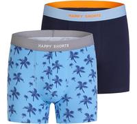 Happy Shorts 2 Jersey Trunk Herren Boxershorts Pant Palme Navy, Farbe:Palme Navy, Grösse:L