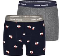 HAPPY SHORTS Boxershorts im 2er-Pack Herren marine, S