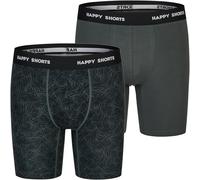 Happy Shorts 2 Jersey Trunk Lang Herren Boxershort Pant Palmenblätter, Farbe:Palmenblätter, Grösse:L