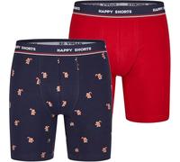 Happy Shorts 2 Jersey Trunk Lang Herren Boxershorts Pant Lebkuchenmann, Farbe:Lebkuchenmann - Gingerbread Man, Grösse:L