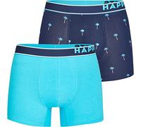 Happy Shorts 2er-Set: Boxershorts in Türkis - 52% | Größe L | Herren Waesche