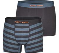 Happy Shorts 2er oder 3er Pack Herren Boxershorts, Trunks, Jerseys Farbwahl, Grösse:XL, Farbe:2er Pack D08