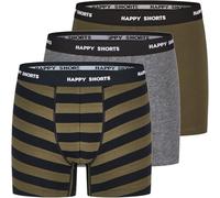Happy Shorts 2er oder 3er Pack Herren Boxershorts, Trunks, Jerseys Farbwahl, Grösse:XXL, Farbe:3er Pack D06