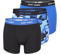 Happy Shorts 2er oder 3er Pack Herren Boxershorts, Trunks, Jerseys Farbwahl, Grösse:XXL, Farbe:3er Pack D03