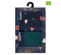Happy Shorts 2er-Set: Boxershorts in Dunkelblau - Größe XL | Herren Waesche