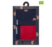 Happy Shorts 2er-Set: Boxershorts in Rot - Größe L | Herren Waesche