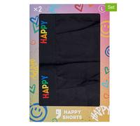 Happy Shorts 2er-Set: Boxershorts in Schwarz - Größe M | Herren Waesche