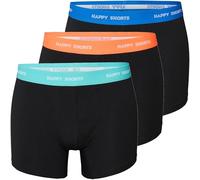 Happy Shorts 3er Pack Jersey Boxershorts Pants Boxer Schwarz