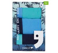 Happy Shorts 3er-Set: Boxershorts in Türkis - 54% | Größe M | Herren Waesche