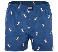 Happy Shorts Herren Webboxershorts - American Style, Baumwolle, gemustert Pelikan small / S S Mehrfarbig