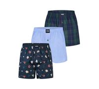Happy Shorts Boxershorts für Herren, 1er Pack (Christmas) - Dunkelblau XL