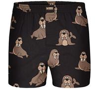 Happy Shorts Boxershorts Herren/Web-Boxer mit Jersey-Inlay Modell: Walrus L