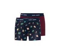 HAPPY SHORTS Boxershorts im 2er-Pack Herren marine, S