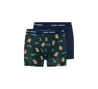HAPPY SHORTS Boxershorts im 2er-Pack Herren tanne, L
