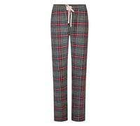 Happy Shorts Damen Flanell Schlafanzughose Homewear X-Mas Grau Kariert, Farbe:grau, Grösse:XL