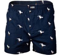 Happy Shorts Herren american Boxer Boxershorts Shorts Webboxer Möwe - sea gul S - M - L - XL, Grösse:M - 5-50, Präzise Farbe:Möwe - Seagul