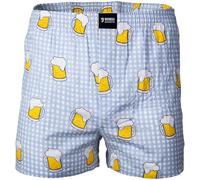 Webboxer HAPPY SHORTS "Web-Boxershorts 1er Pack", Herren, Gr. XL, bunt (bier), Obermaterial: 100% Baumwolle CO., Unterhosen (84667603-XL) bier