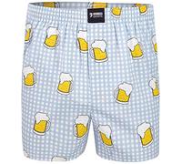 Happy Shorts Herren American Boxer Boxershorts Shorts Webboxer Designs fürs Oktoberfest Lebkuchenherz Brezel und Bier, Grösse:XL - 7-54, Präzise Farbe:Bier