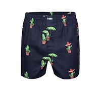 Happy Shorts Herren American Boxer Boxershorts Shorts Webboxer mexikanischer Kaktus - Mexican Cactus, Farbe:Kaktus - Cactus, Grösse:L