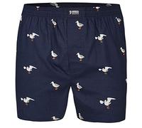 Happy Shorts Herren american Boxer Boxershorts Shorts Webboxer Möwe - sea gul S - M - L - XL, Grösse:M - 5-50, Präzise Farbe:Möwe - Seagul
