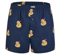 Happy Shorts Herren American Boxershorts Weihnachtsente 'New FIT', Farbe:Weihnachts Ente - Christmas Duck, Grösse:S