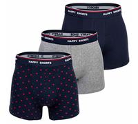 Happy Shorts 3er-Set: Boxershorts in Dunkelblau - 66% | Größe S | Herren Waesche