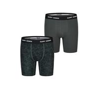 Happy Shorts Herren Langer Boxer 2-Pack Jersey Boxer Briefs - Palm Leaves 2 - Größe XL