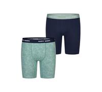 Happy Shorts Herren Langer Boxer 2-Pack Jersey Boxer Briefs - Palm Leaves - Größe XL