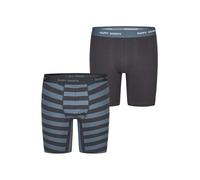 Happy Shorts Herren Langer Boxer 2-Pack Jersey Boxer Briefs - Stripes - Größe XL
