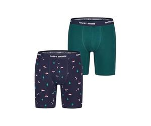 Happy Shorts Herren Langer Boxer 2-Pack Xmas Boxer Briefs - Christmas - Größe L