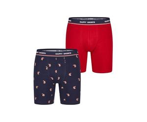 Happy Shorts Herren Langer Boxer 2-Pack Xmas Boxer Briefs - Gingerbread Men - Größe M